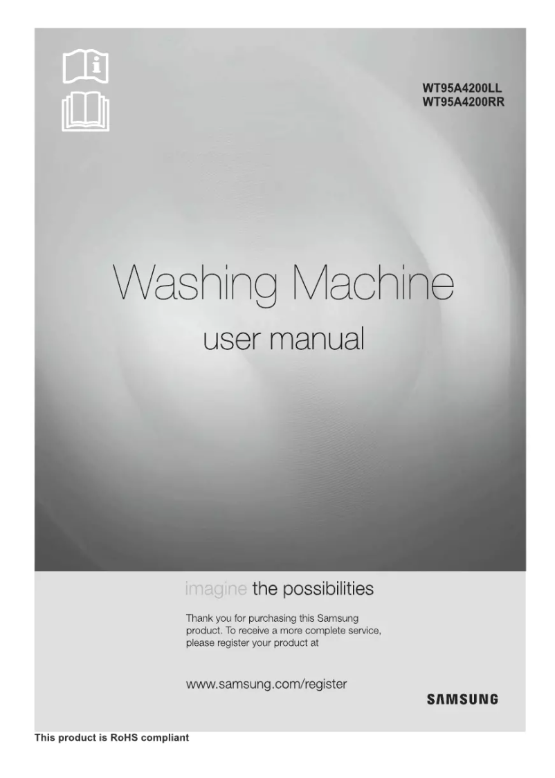 Page 1 de la notice Manuel utilisateur Samsung WT95A4200RR