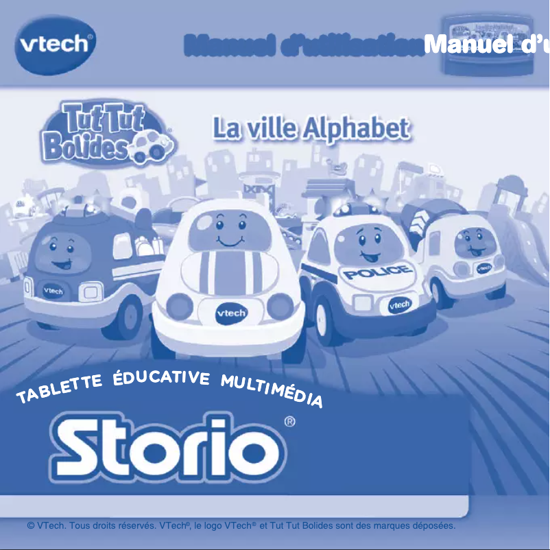 Page 1 de la notice Manuel utilisateur Vtech Storio
