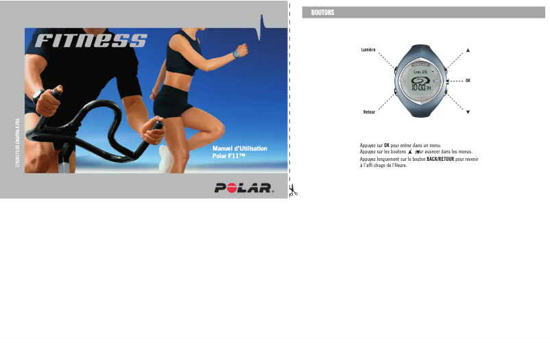 Page 1 de la notice Manuel utilisateur Polar F11