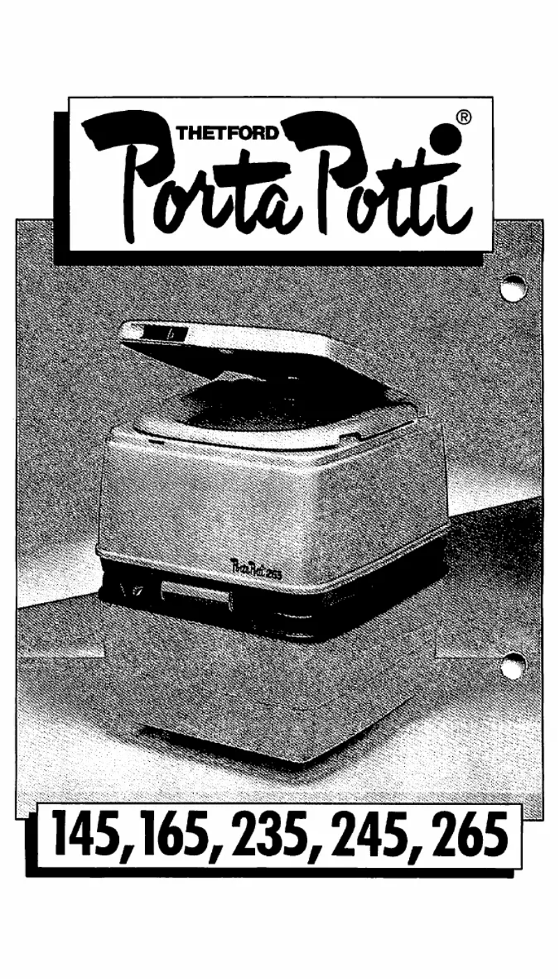 Page 1 de la notice Manuel utilisateur Thetford Porta Potti 265