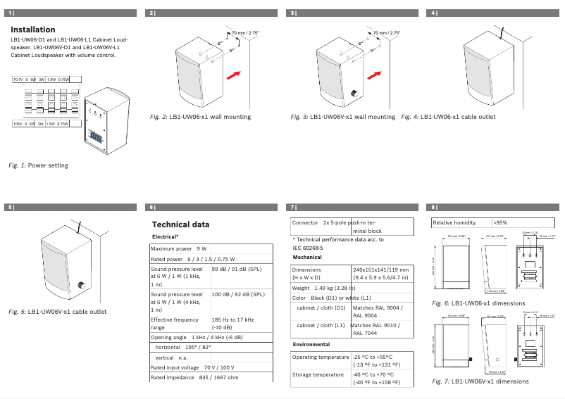 Image de la première page du manuel de l'appareil LB1-UW06V