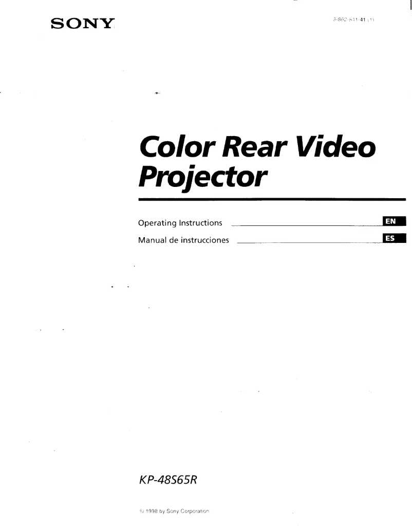 Image de la première page du manuel de l'appareil KP-48S65R