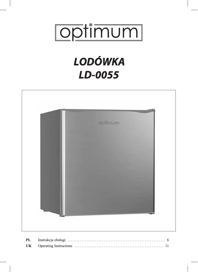 Page 1 de la notice Manuel utilisateur Optimum LD-0055