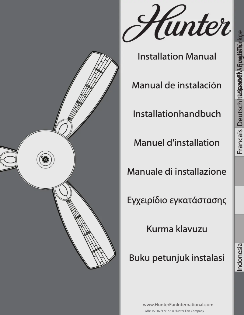 Page 1 de la notice Manuel utilisateur Hunter Kohala