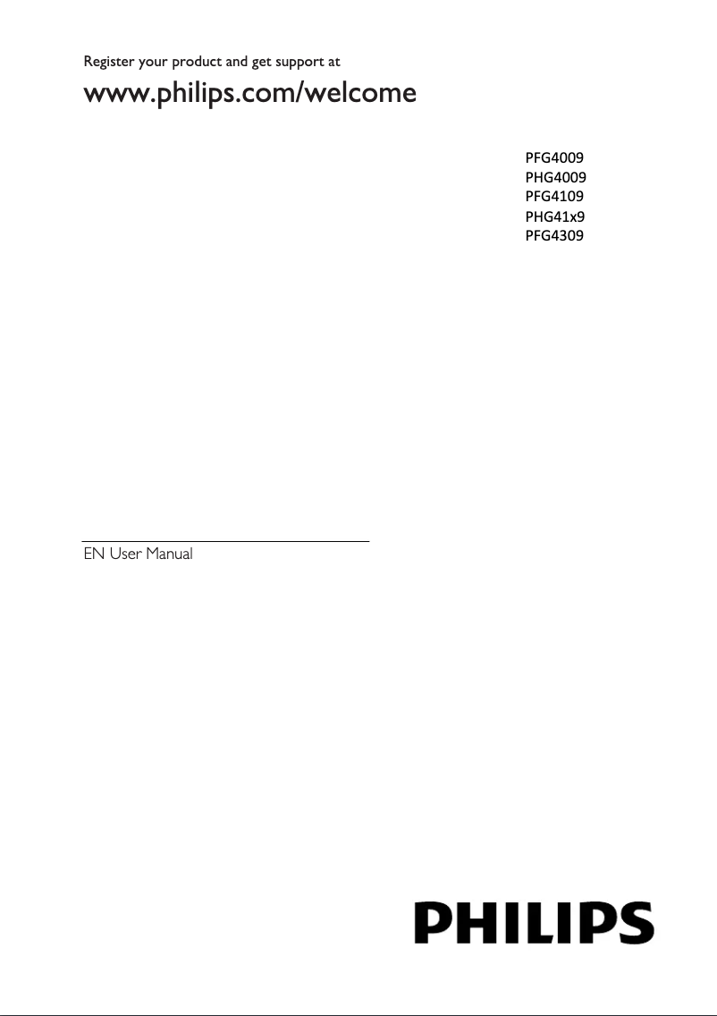 Page 1 de la notice Manuel utilisateur Philips 47PFG4109