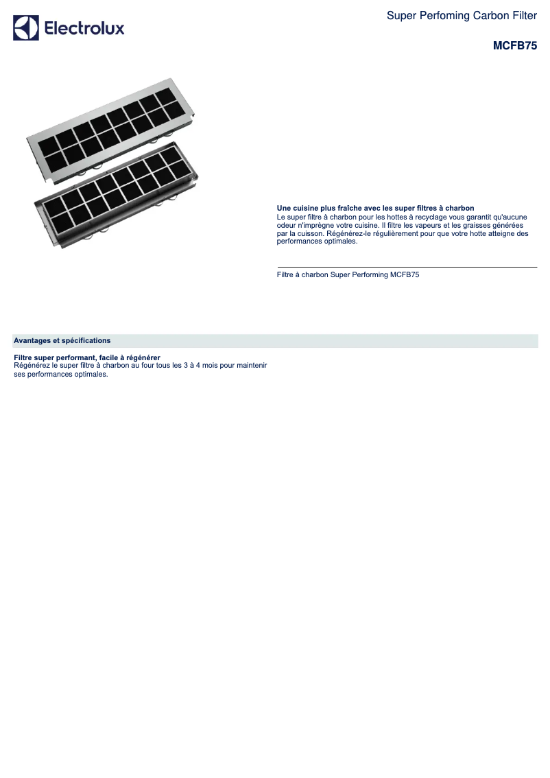 Page n°1 - Manuel utilisateur AEG MCFB75