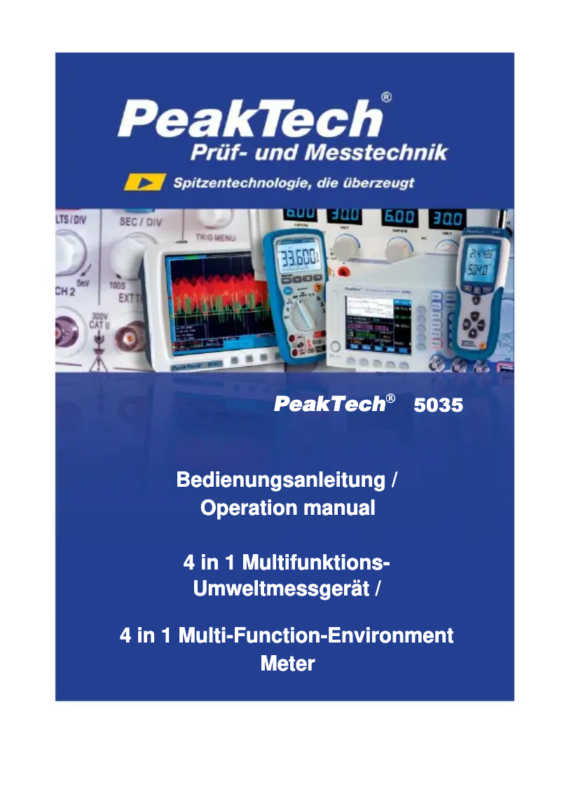 Page 1 de la notice Manuel utilisateur PeakTech 5035