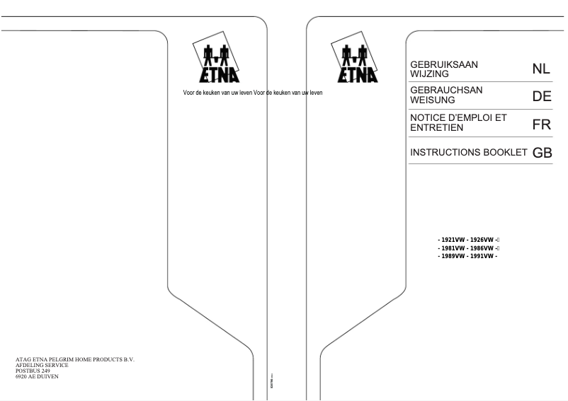 Page n°1 - Manuel utilisateur Etna 1991