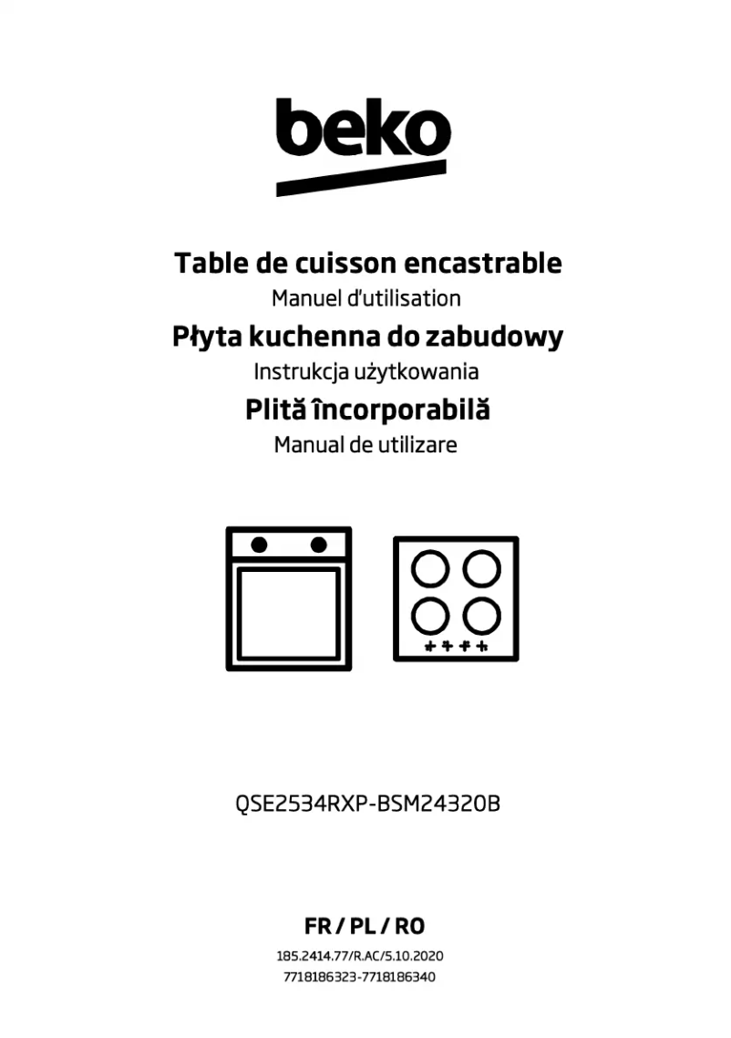 Page n°1 - Manuel utilisateur Beko BSM24320B