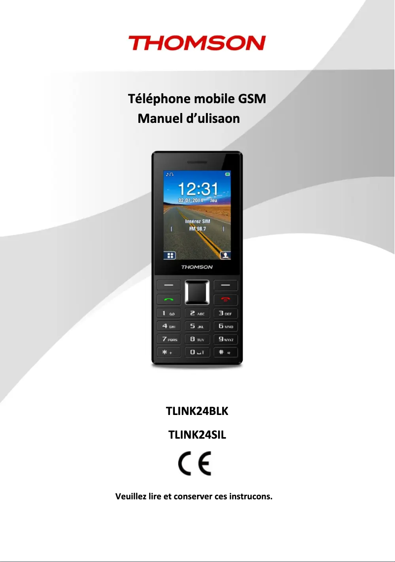 Image de la première page du manuel de l'appareil Tlink 24