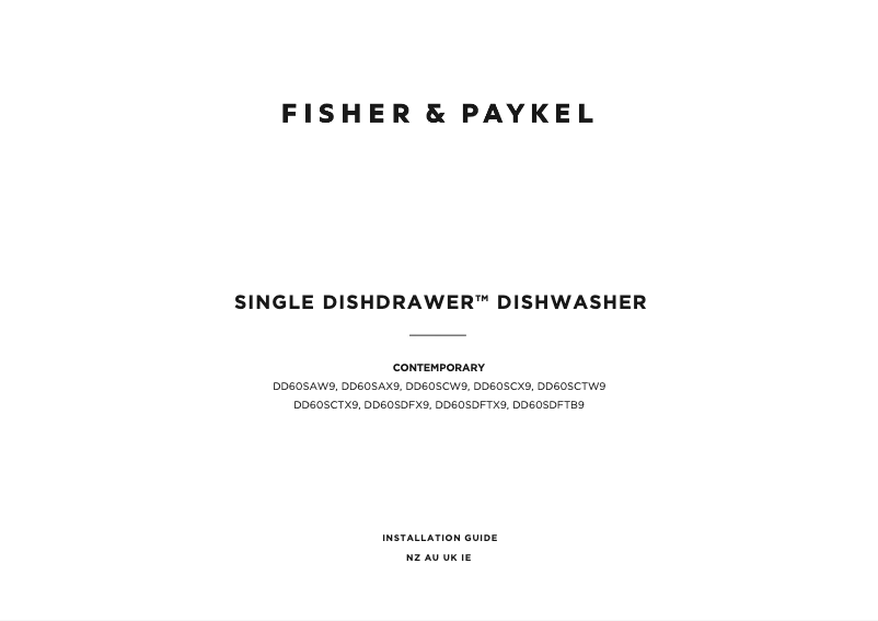 Image de la première page du manuel de l'appareil DD60SDFHTX9