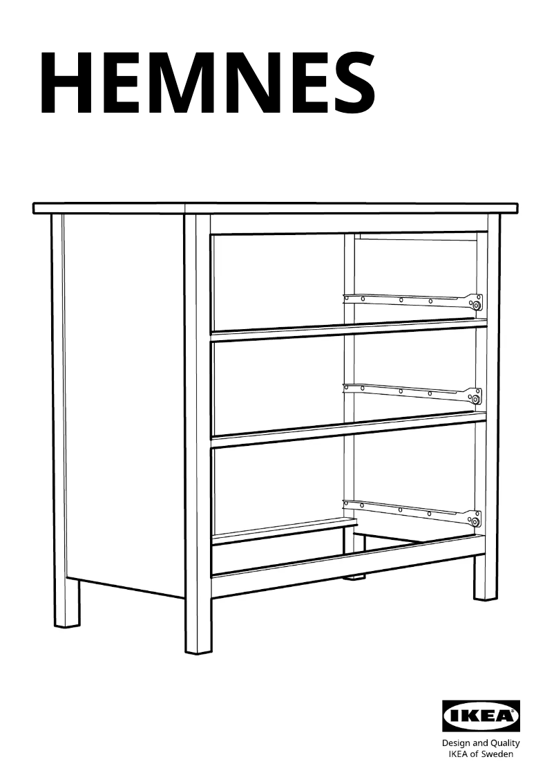 Page 1 de la notice Manuel utilisateur Ikea HEMNES 304.608.11