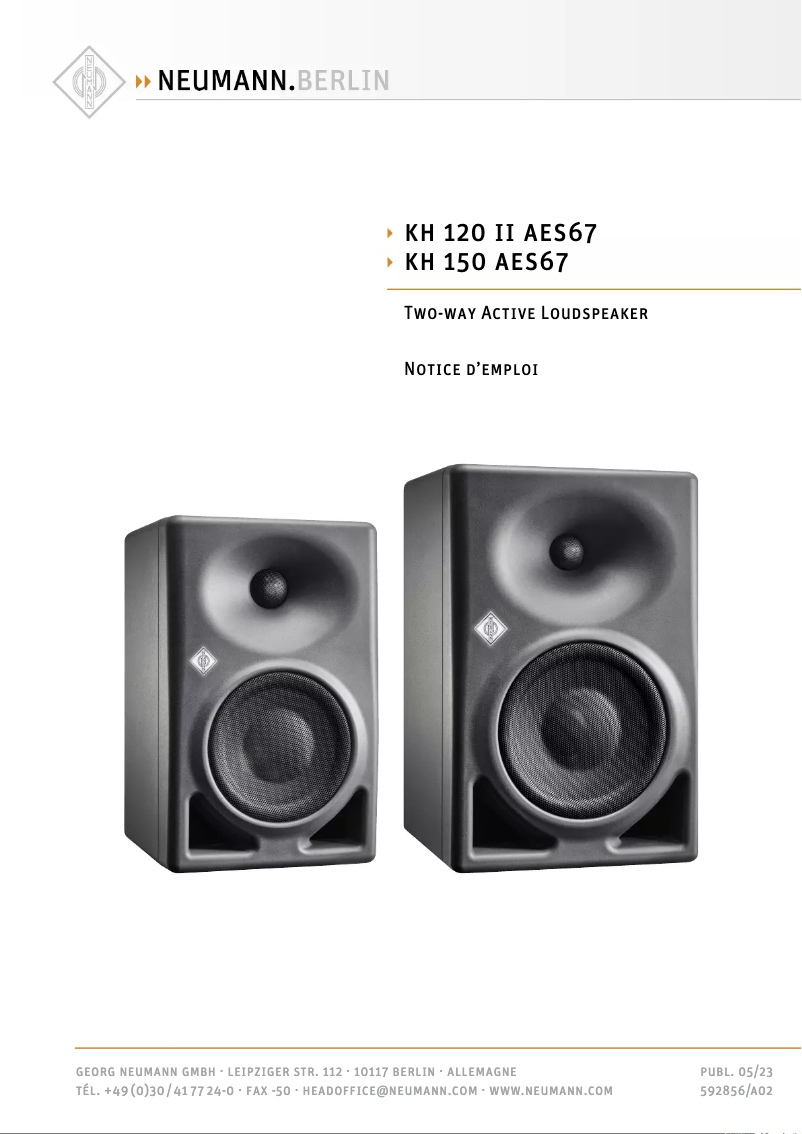 Page n°1 - Manuel utilisateur Neumann V 402