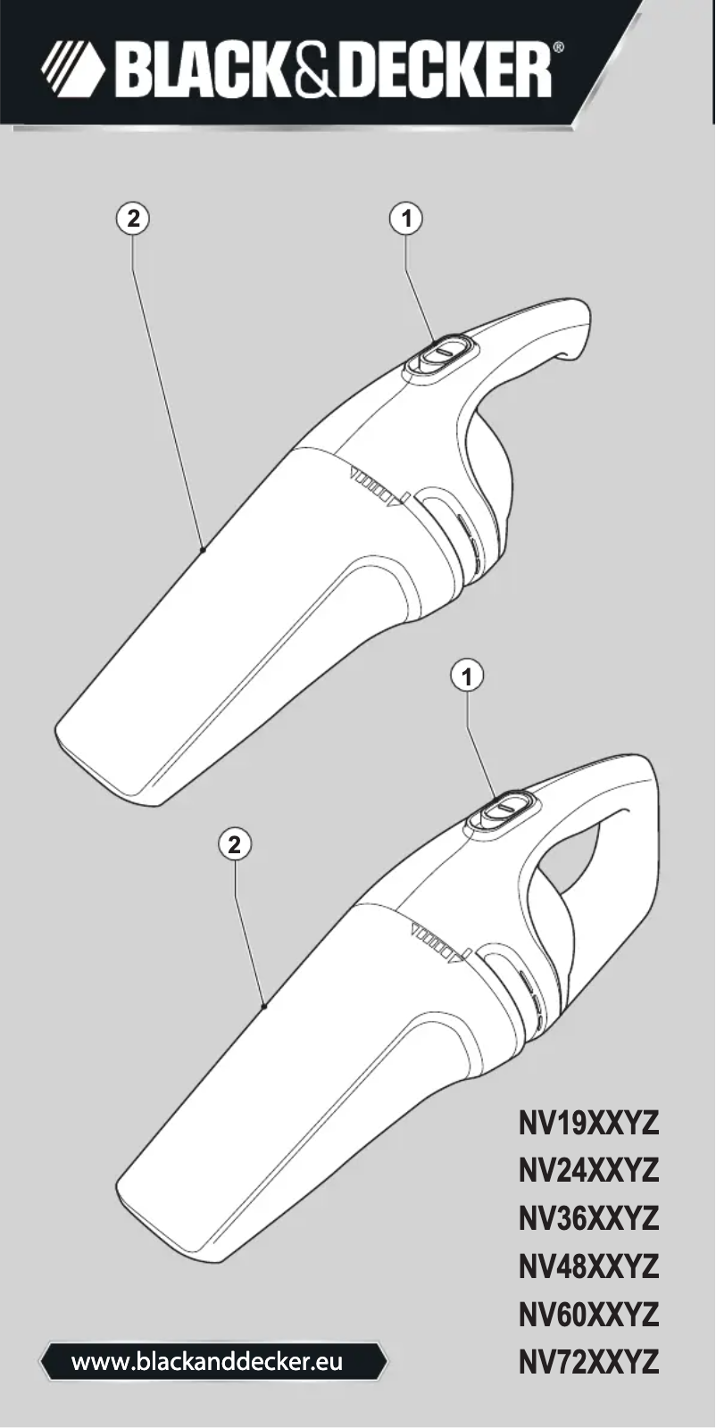 Page n°1 - Manuel utilisateur Black & Decker NV2400N