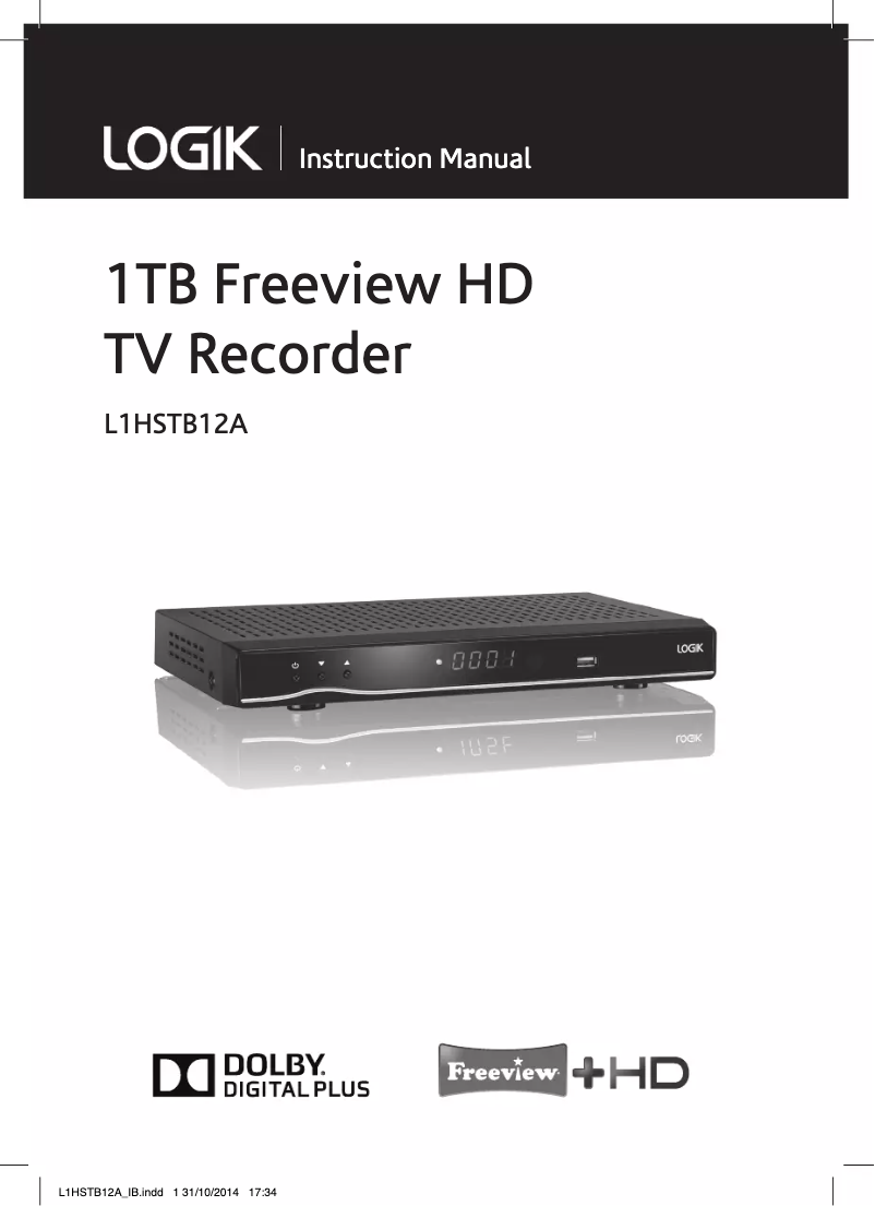 Page 1 de la notice Manuel utilisateur Logik L1HSTB12A