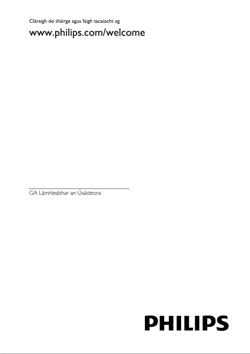 First page image of the manual for 42PFL3108H