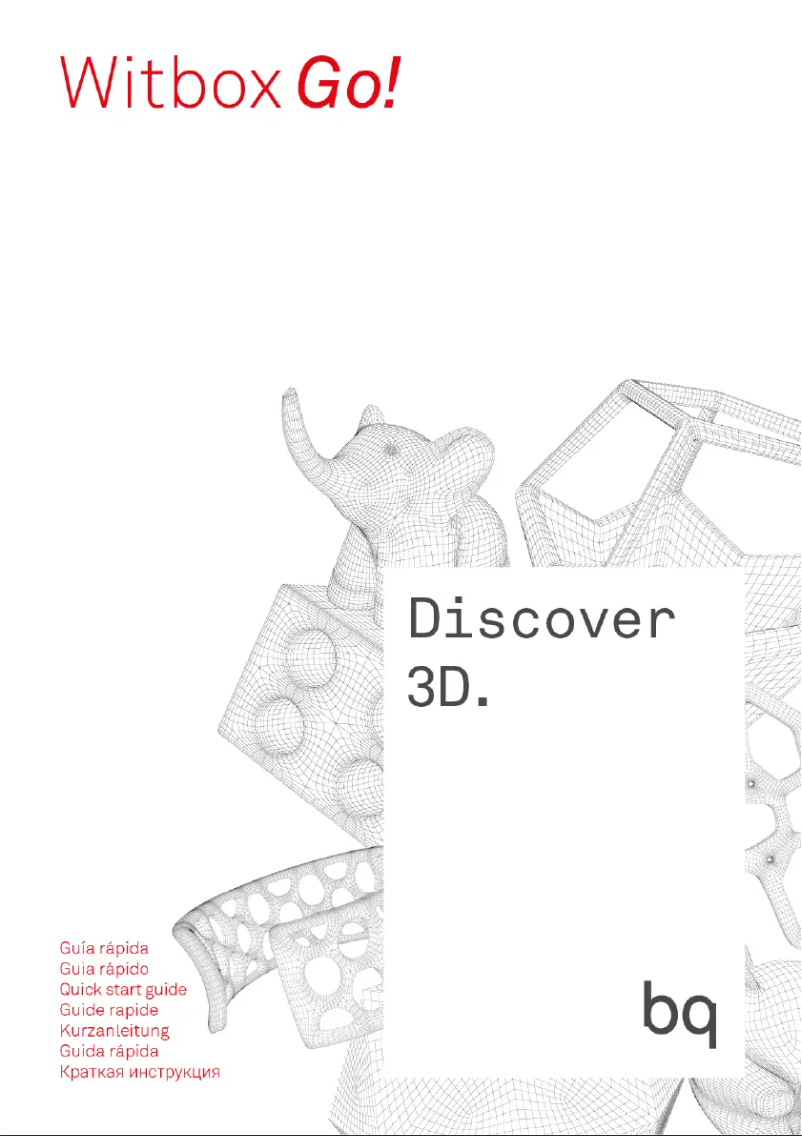 Page 1 de la notice Manuel utilisateur bq Witbox Go!