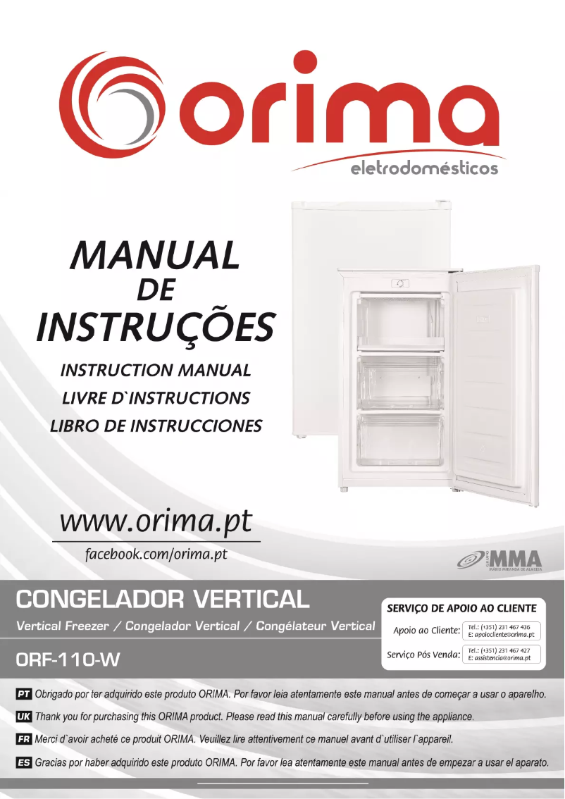 Page n°1 - Manuel utilisateur Orima ORF-110-W