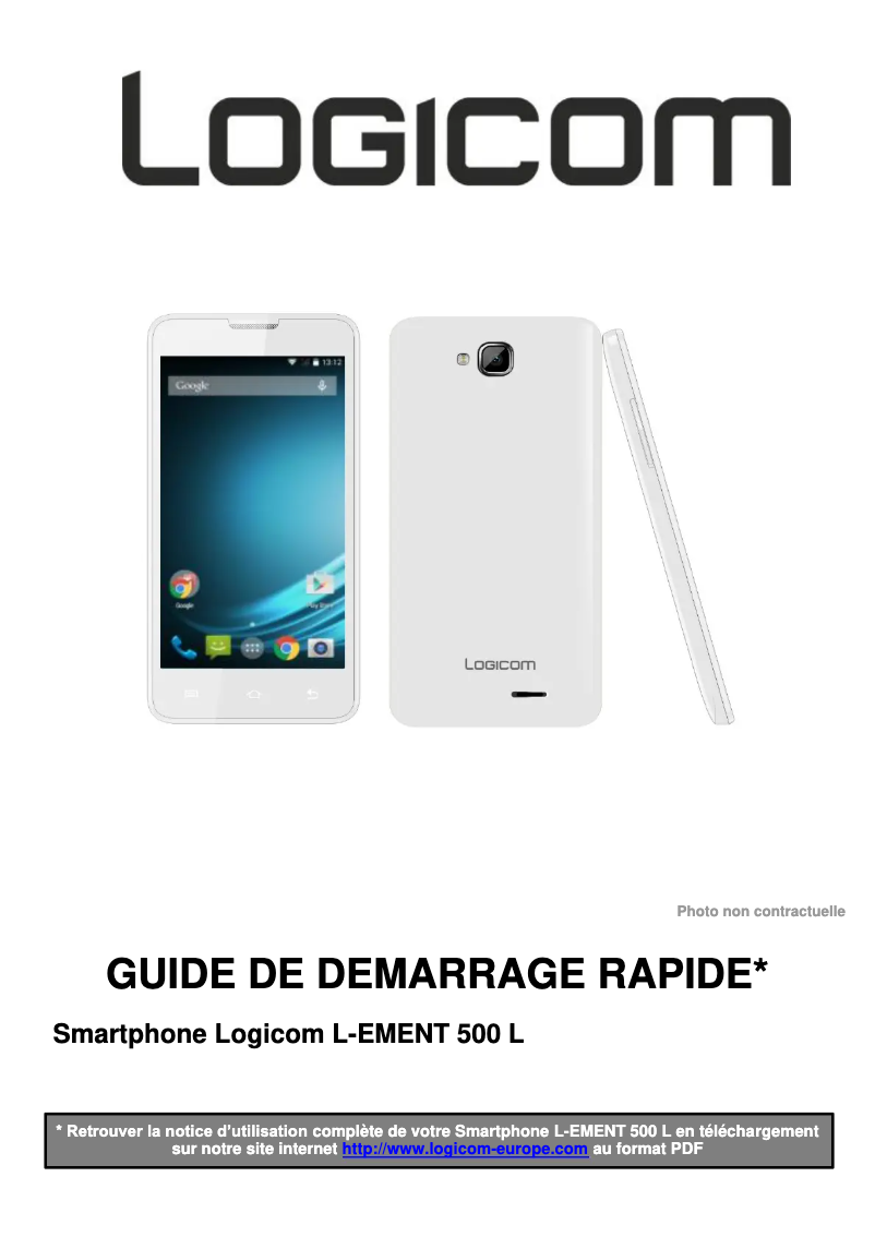 Page n°1 - Manuel utilisateur Logicom L-ement 500L