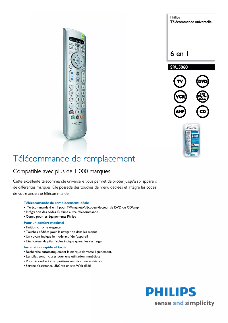 Image de la première page du manuel de l'appareil SRU5060