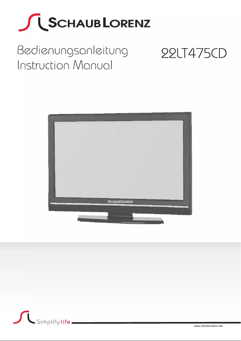 Page n°1 - Manuel utilisateur Schaub Lorenz 22LT475CD