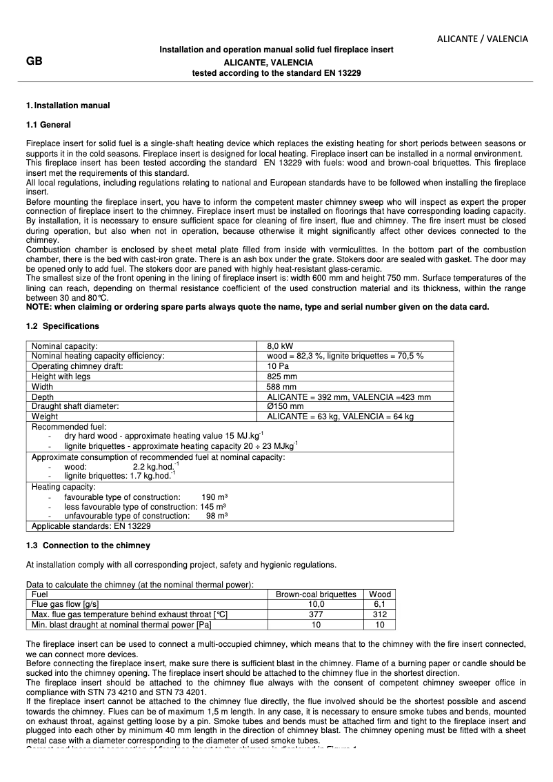 Page 1 de la notice Manuel utilisateur Thorma Alicante