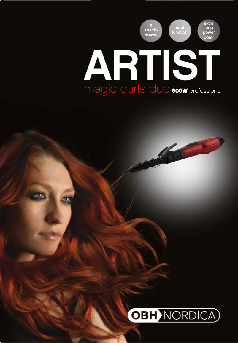 Image de la première page du manuel de l'appareil Artist Magic Curls Duo 600