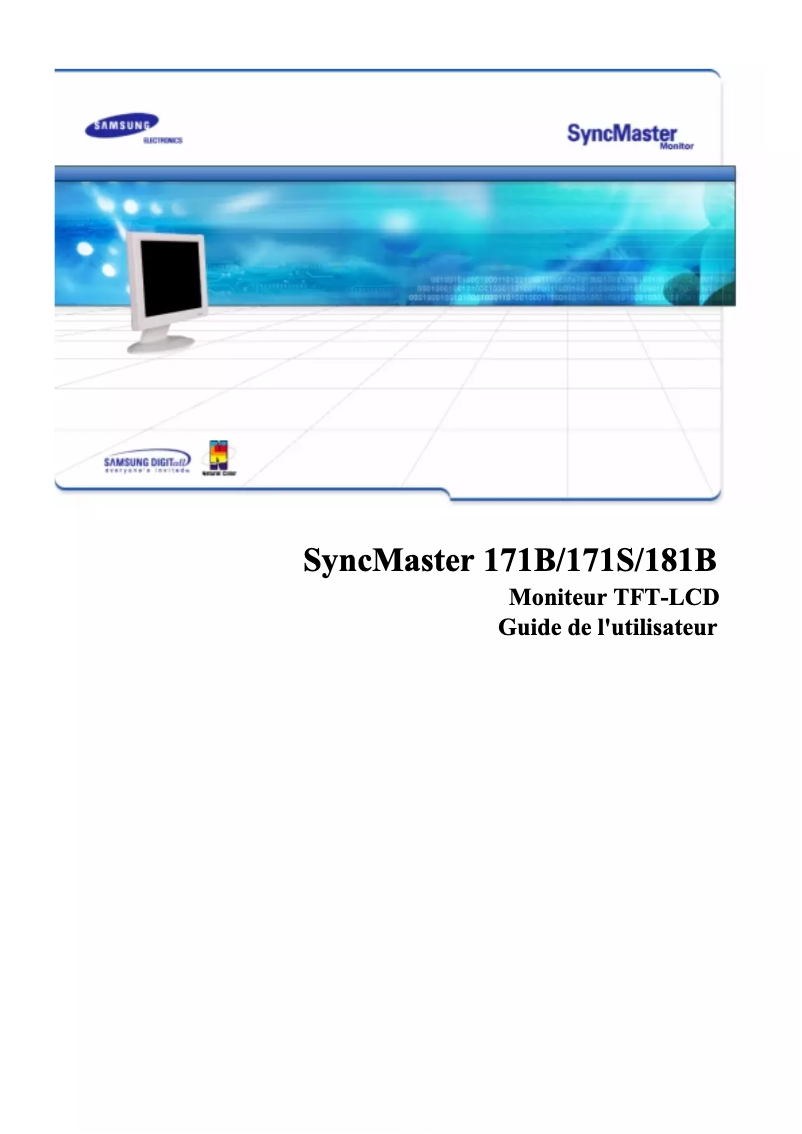 Page 1 de la notice Manuel utilisateur Samsung SyncMaster 181B