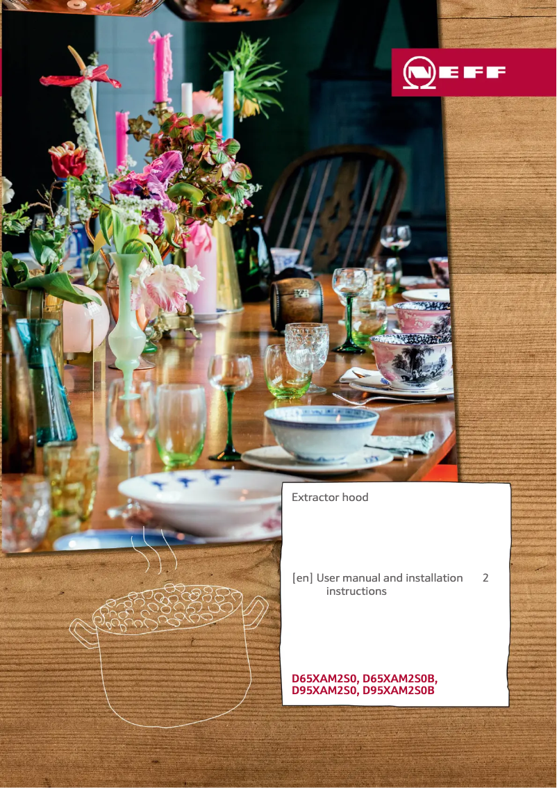 Page 1 de la notice Guide d'installation Neff D95XAM2S0B