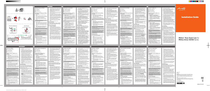 Image de la première page du manuel de l'appareil MiVue A20