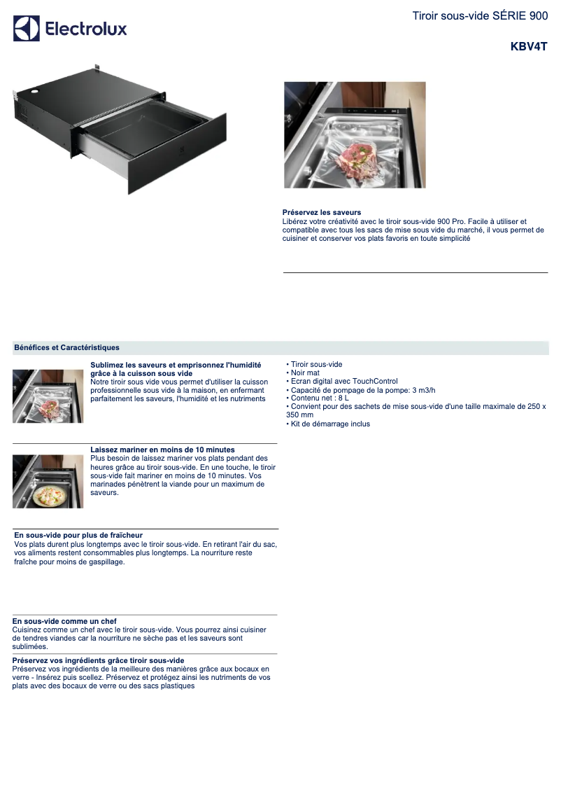 Image de la première page du manuel de l'appareil KBV4T