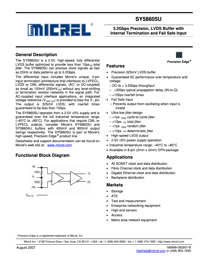 Image de la première page du manuel de l'appareil SY58605U