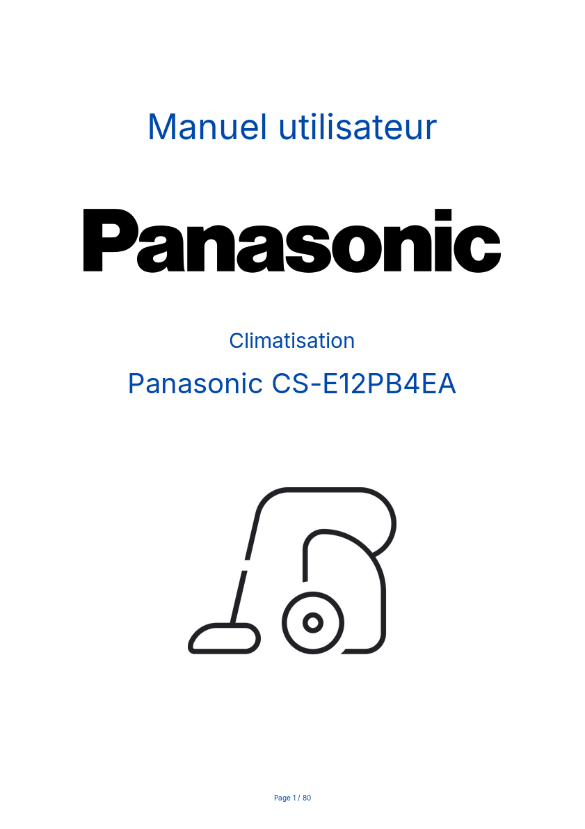 Image de la première page du manuel de l'appareil CS-E12PB4EA