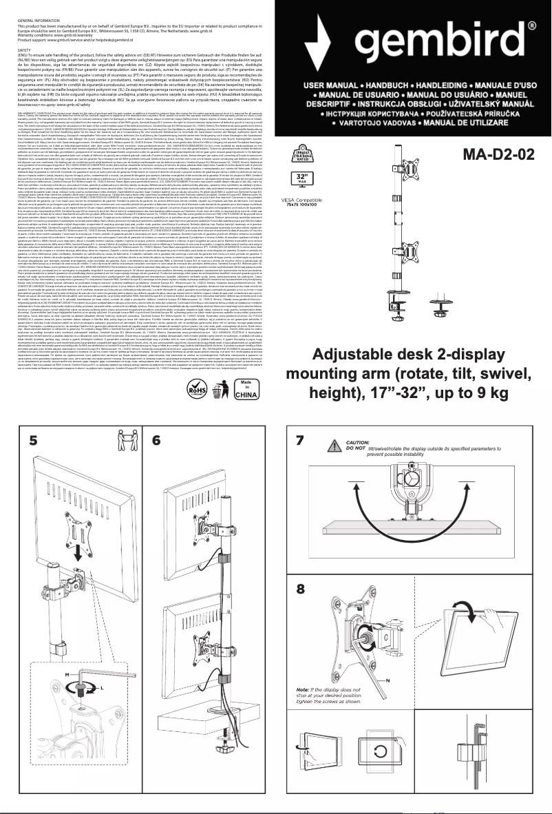 Página 1 del manual Manual de usuario Gembird MA-D2-02