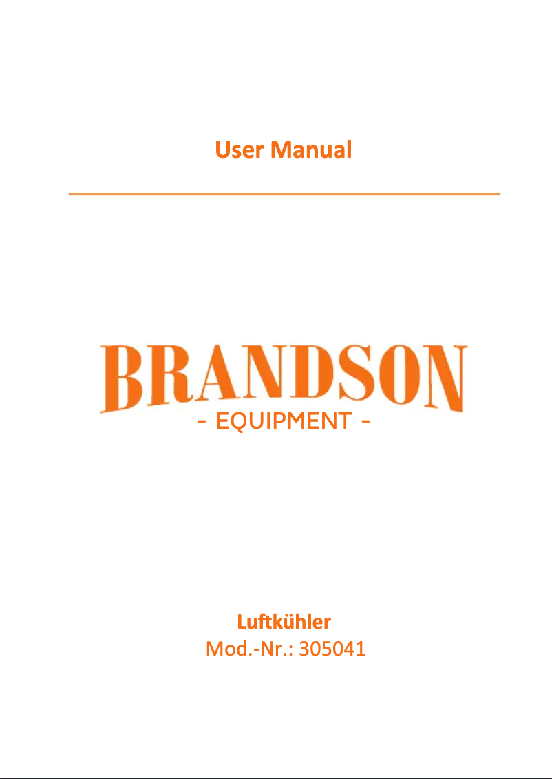 Page 1 de la notice Manuel utilisateur Brandson 305041