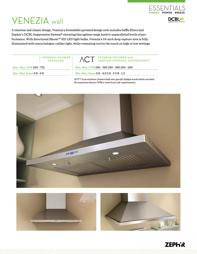 Page n°1 - Fiche technique Zephyr ZVEE42CS