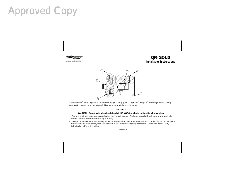 Image de la première page du manuel de l'appareil QR-gold