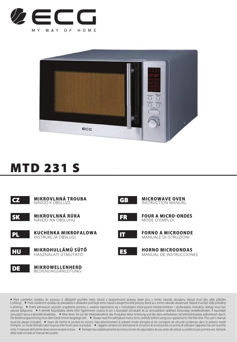 Image de la première page du manuel de l'appareil MTD 231 S