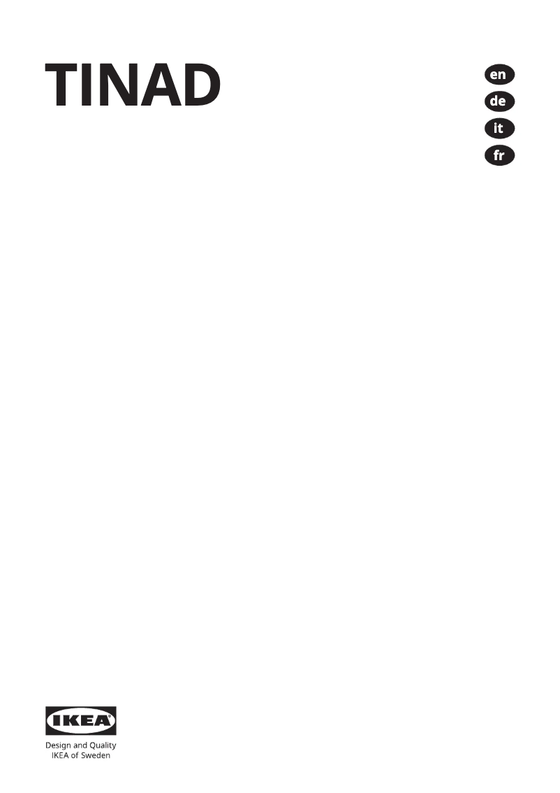 Image de la première page du manuel de l'appareil TINAD 805.728.73