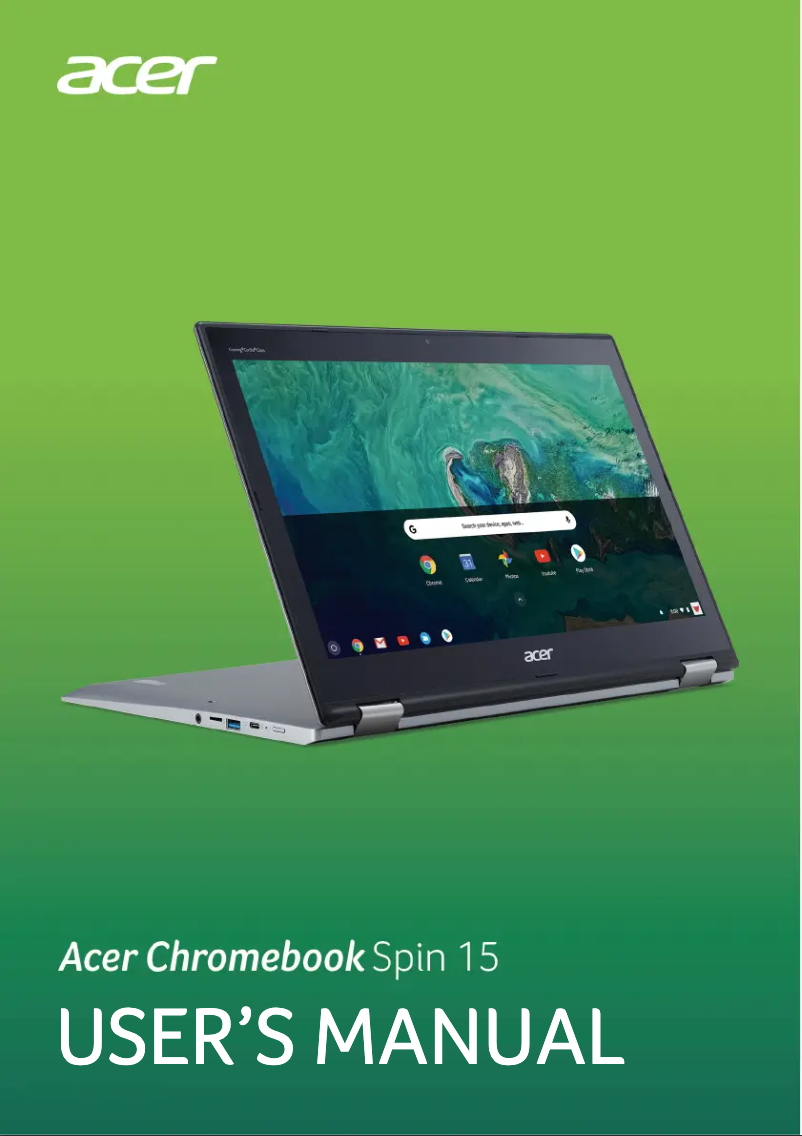 Image de la première page du manuel de l'appareil Chromebook Spin 15