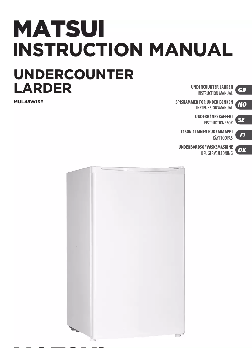 Page 1 de la notice Manuel utilisateur Matsui MUL48W13E
