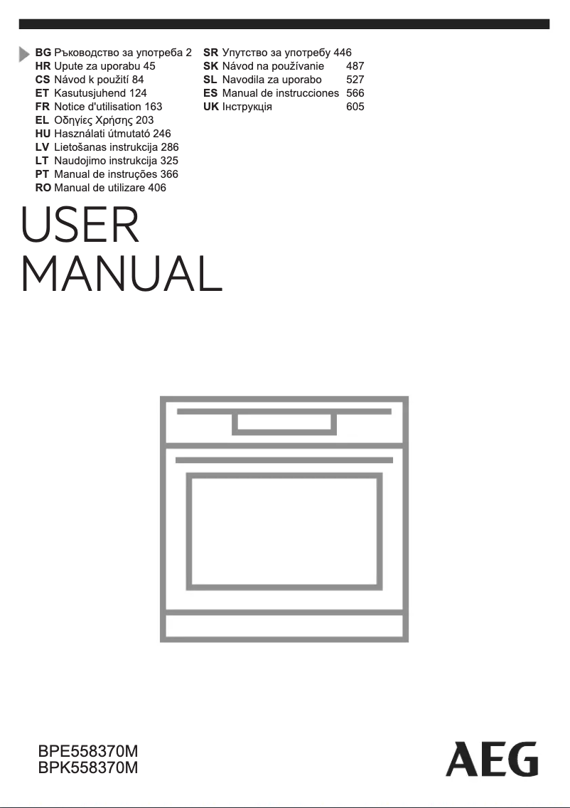 Página 1 del manual Manual de usuario AEG BPK558370M