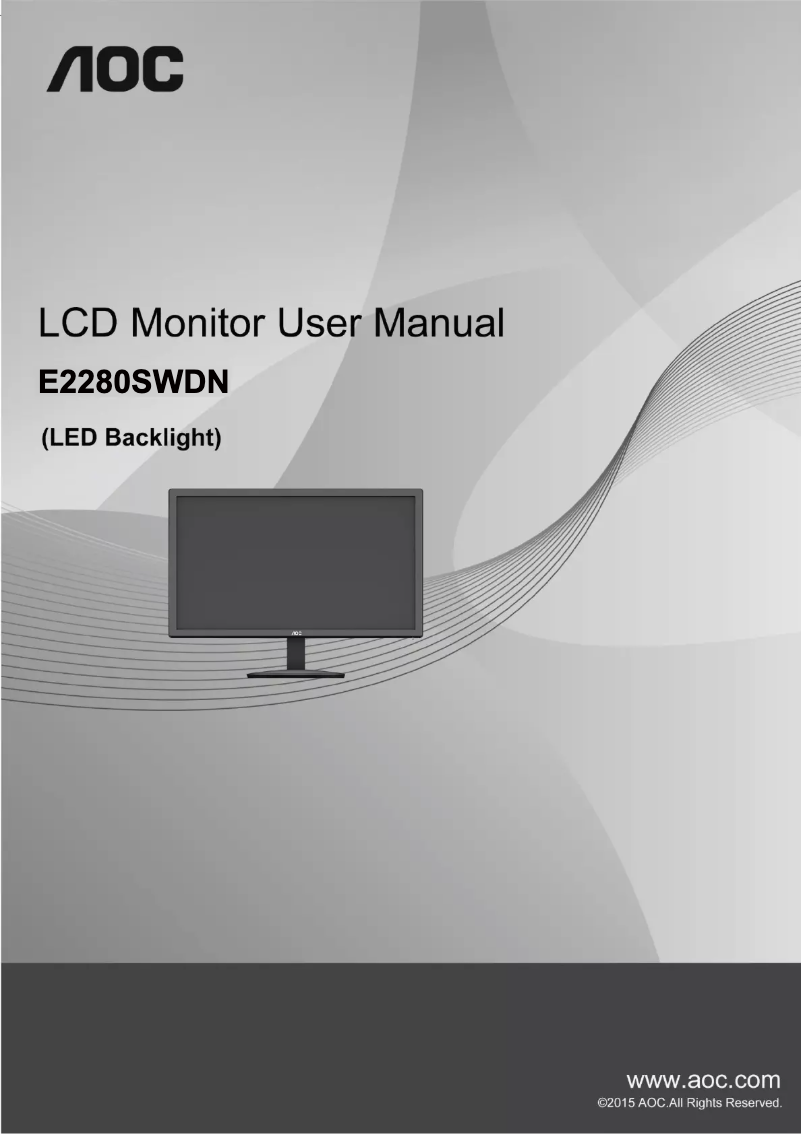 Page 1 de la notice Manuel utilisateur AOC E2280SWDN