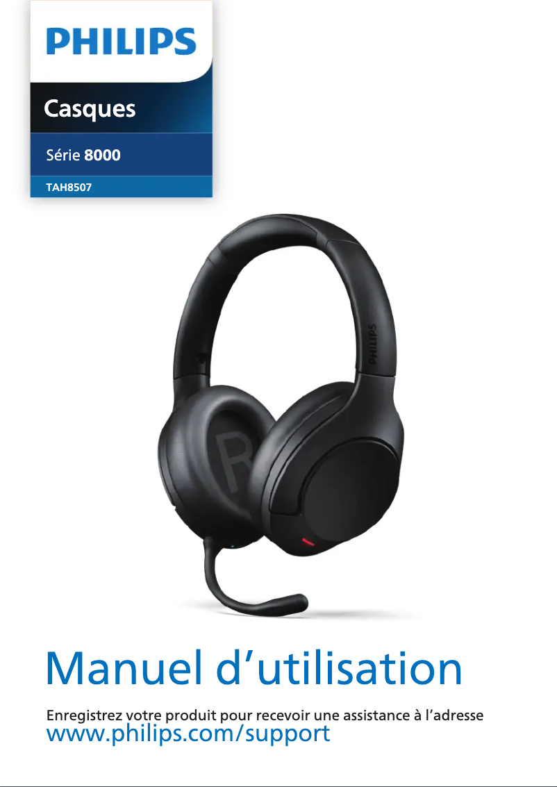 Page 1 de la notice Manuel utilisateur Philips TAH8507