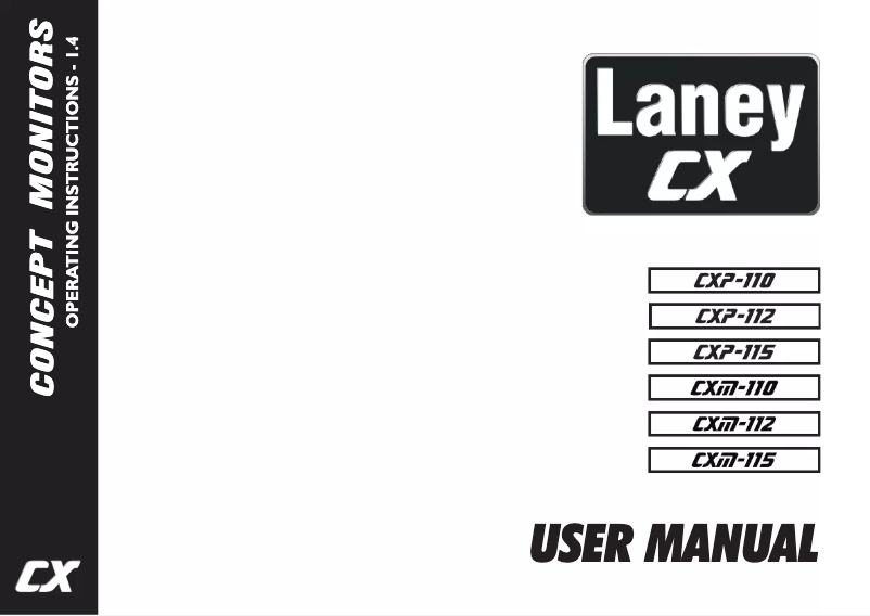 Page n°1 - Manuel utilisateur Laney CXP-110