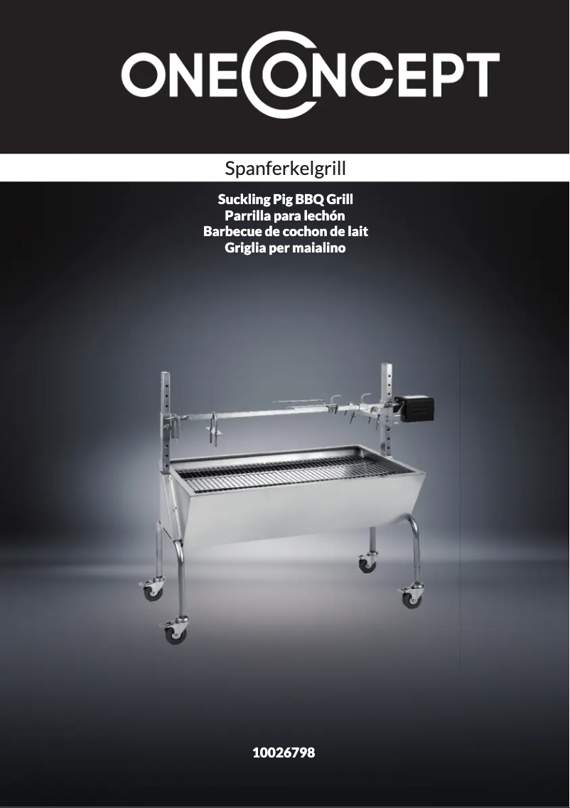 Página 1 del manual Manual de usuario OneConcept Sauenland Suckling