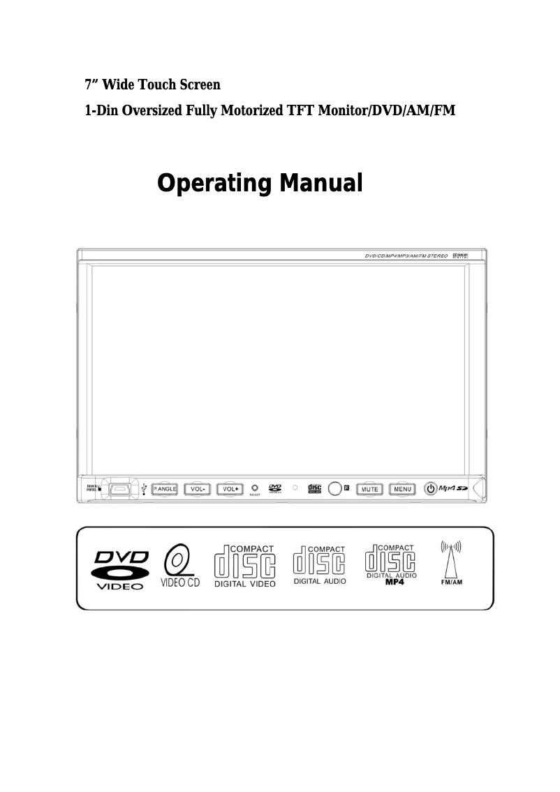 Page 1 de la notice Manuel utilisateur Farenheit TID-701N