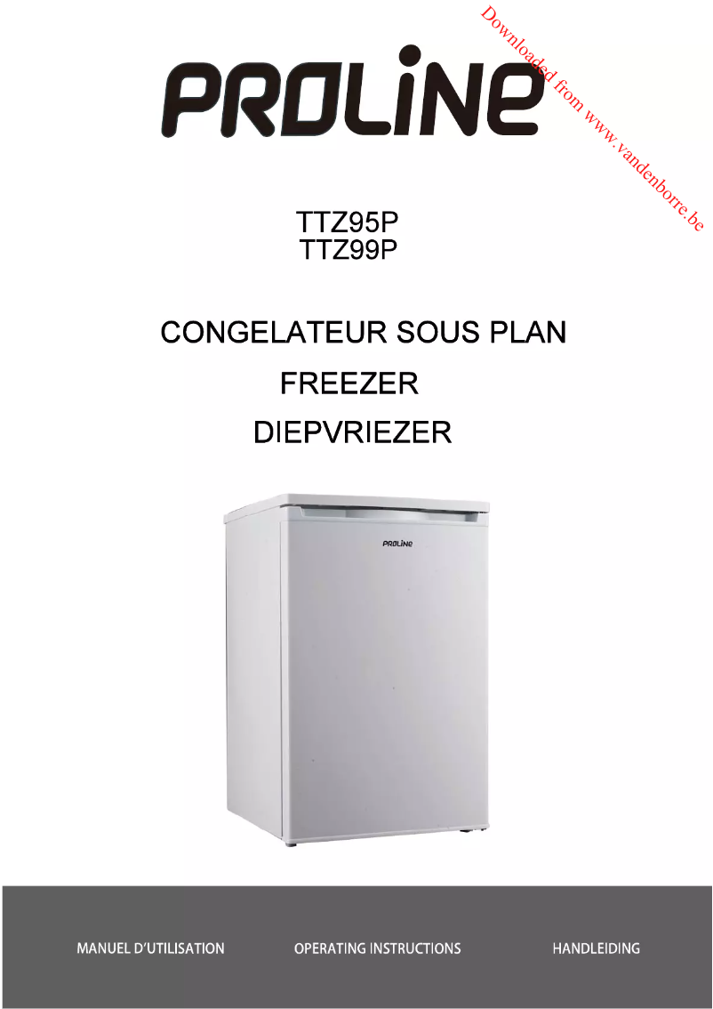 Page 1 de la notice Fiche technique Proline TTZ95P