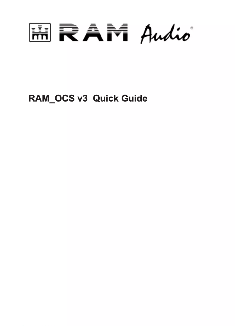 Page n°1 - Manuel utilisateur Ram Audio DENEB 2.5Q DANTE