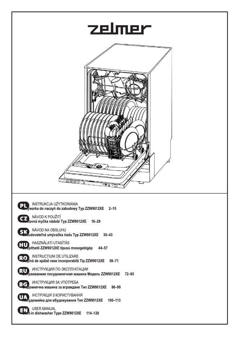 Page n°1 - Manuel utilisateur Zelmer ZZW 9012 XE